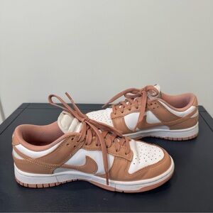 Nike Women's Tan and White Sneakers